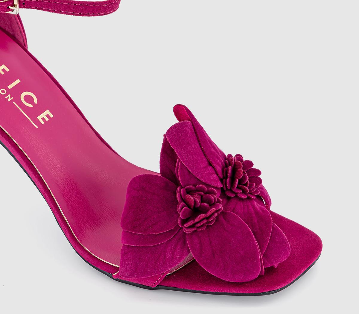 OFFICEHoney Flower Detail Two Part Sandals OFFICEHoney Flower Detail Two Part SandalsPink