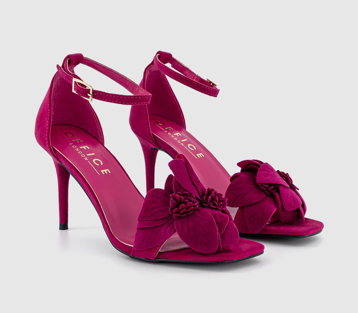 OFFICEHoney Flower Detail Two Part Sandals OFFICEHoney Flower Detail Two Part SandalsPink