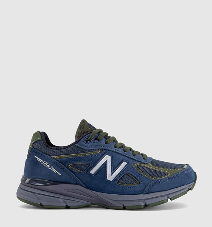New Balance 990v4 Navy Mono Green Khaki