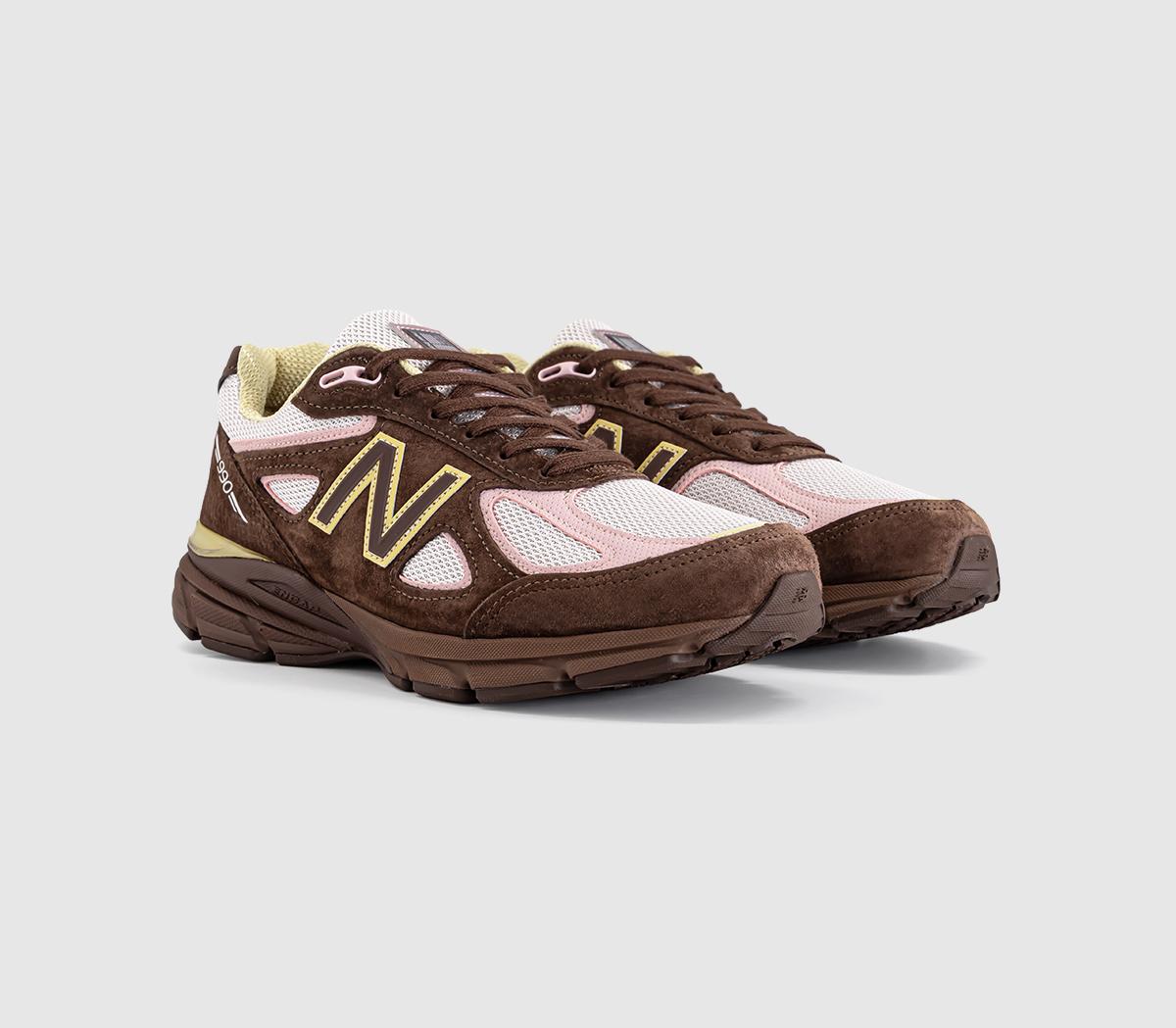New Balance990v4 Made in USA TrainersBrown Pink Yellow