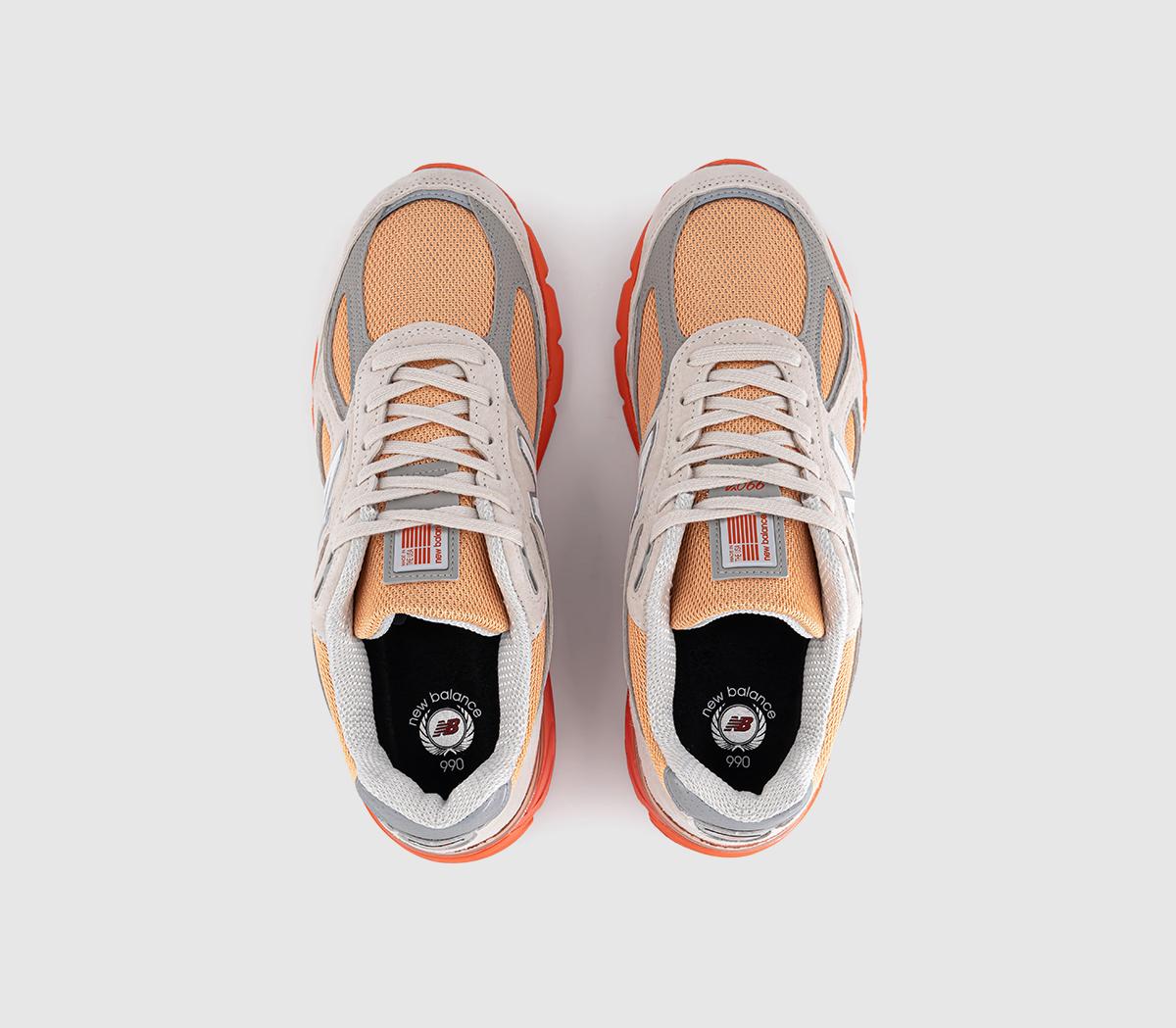 New Balance990v4 Made in USAMoonbeam Orange