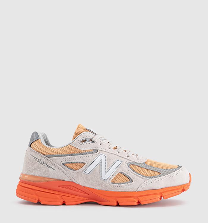 New Balance 990v4 Made in USA Moonbeam Orange