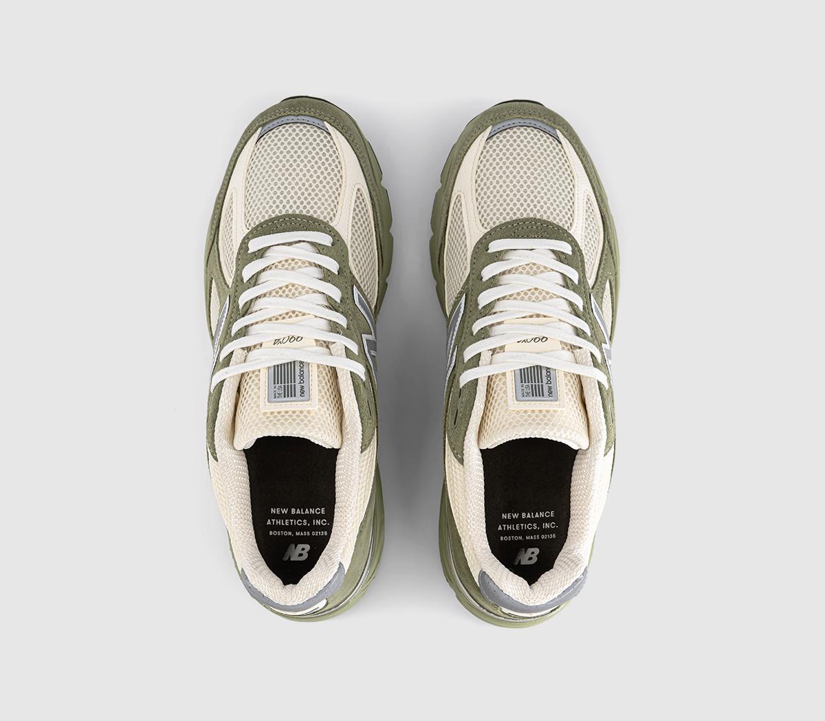 New Balance990v4 Made in USA TrainersOlive Leaf