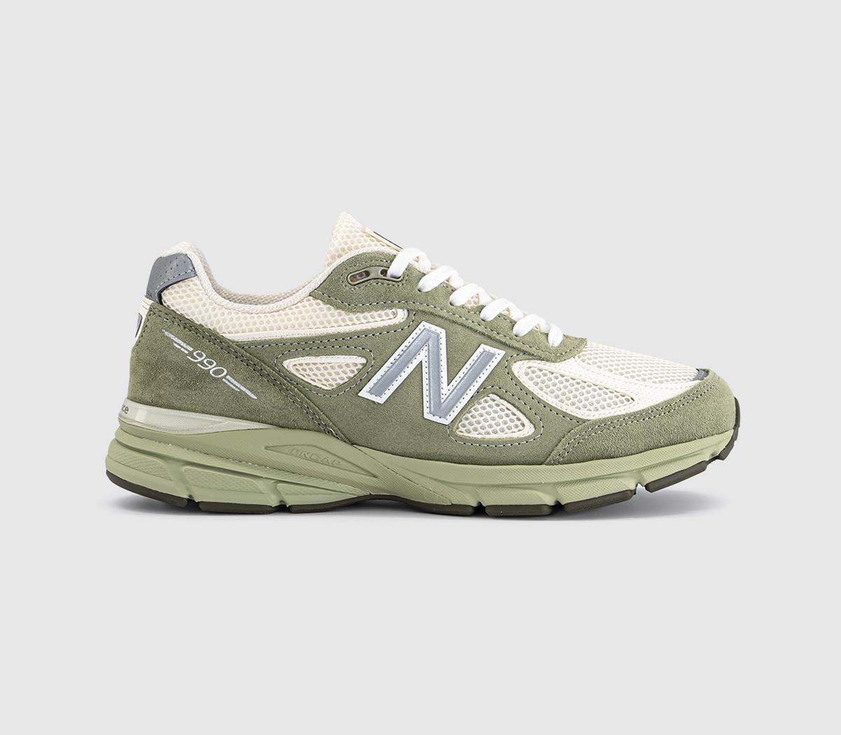 New Balance990v4 Made in USA TrainersOlive Leaf