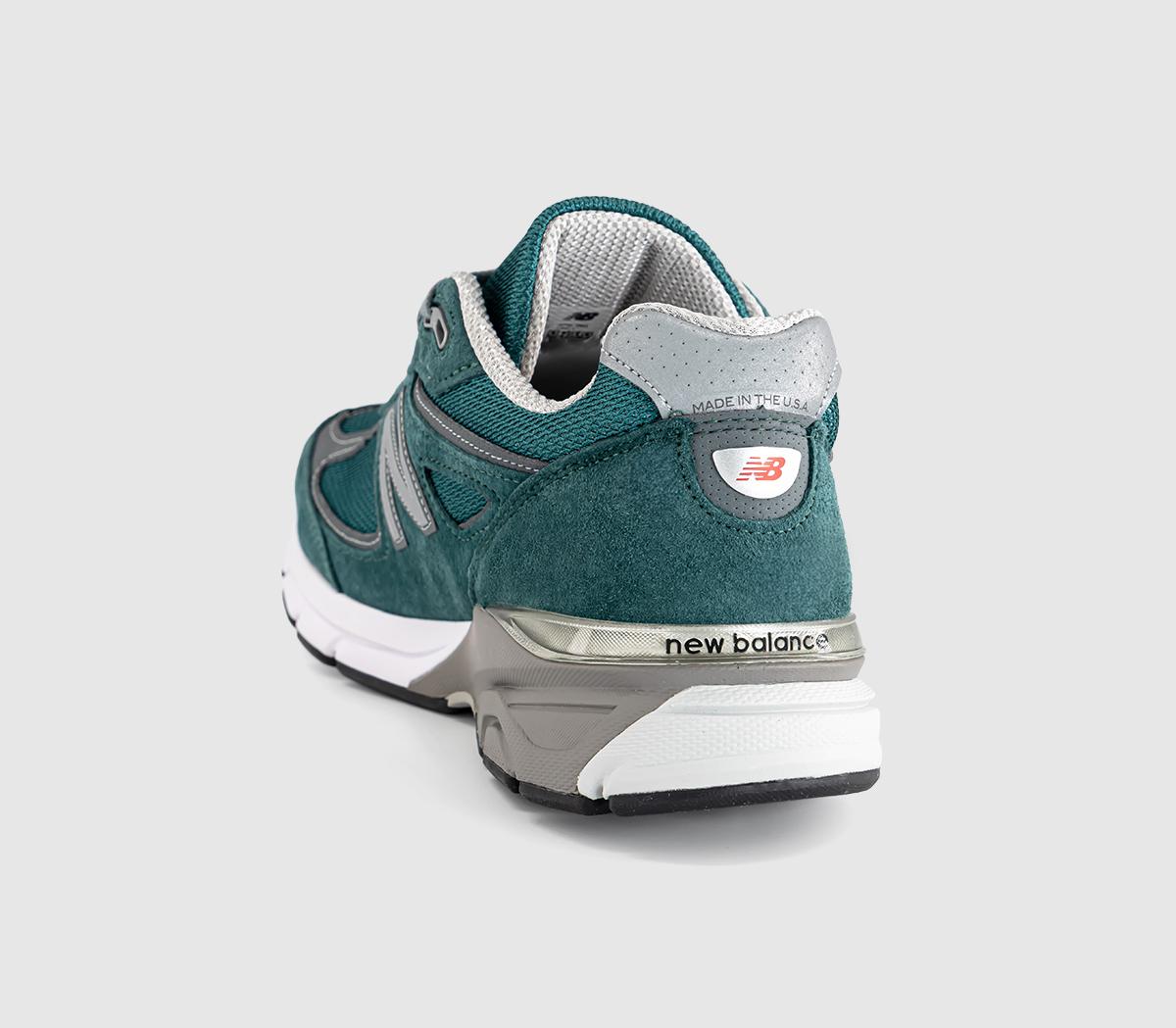 New Balance990v4 TrainersGreen Grey White