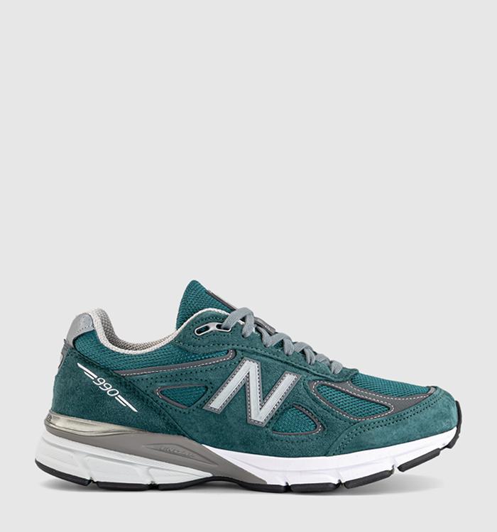 New Balance 990v4 Trainers Green Grey White
