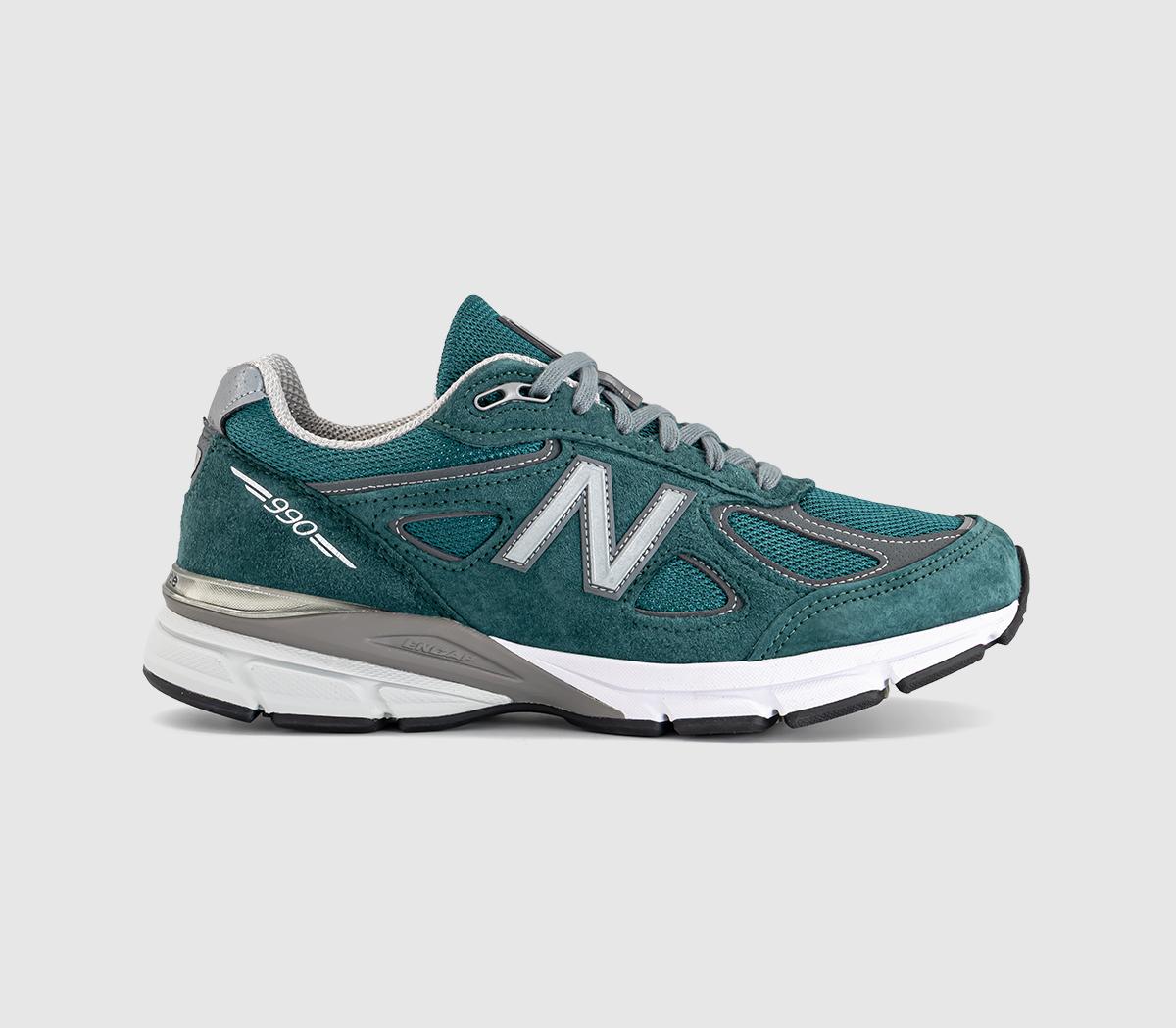New Balance990v4 TrainersGreen Grey White