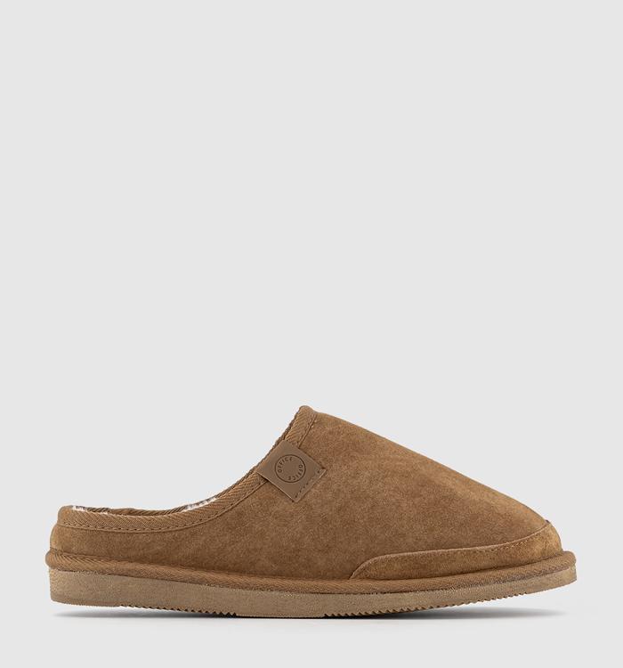 OFFICE Spencer Comfort Clog Slippers Tan Suede