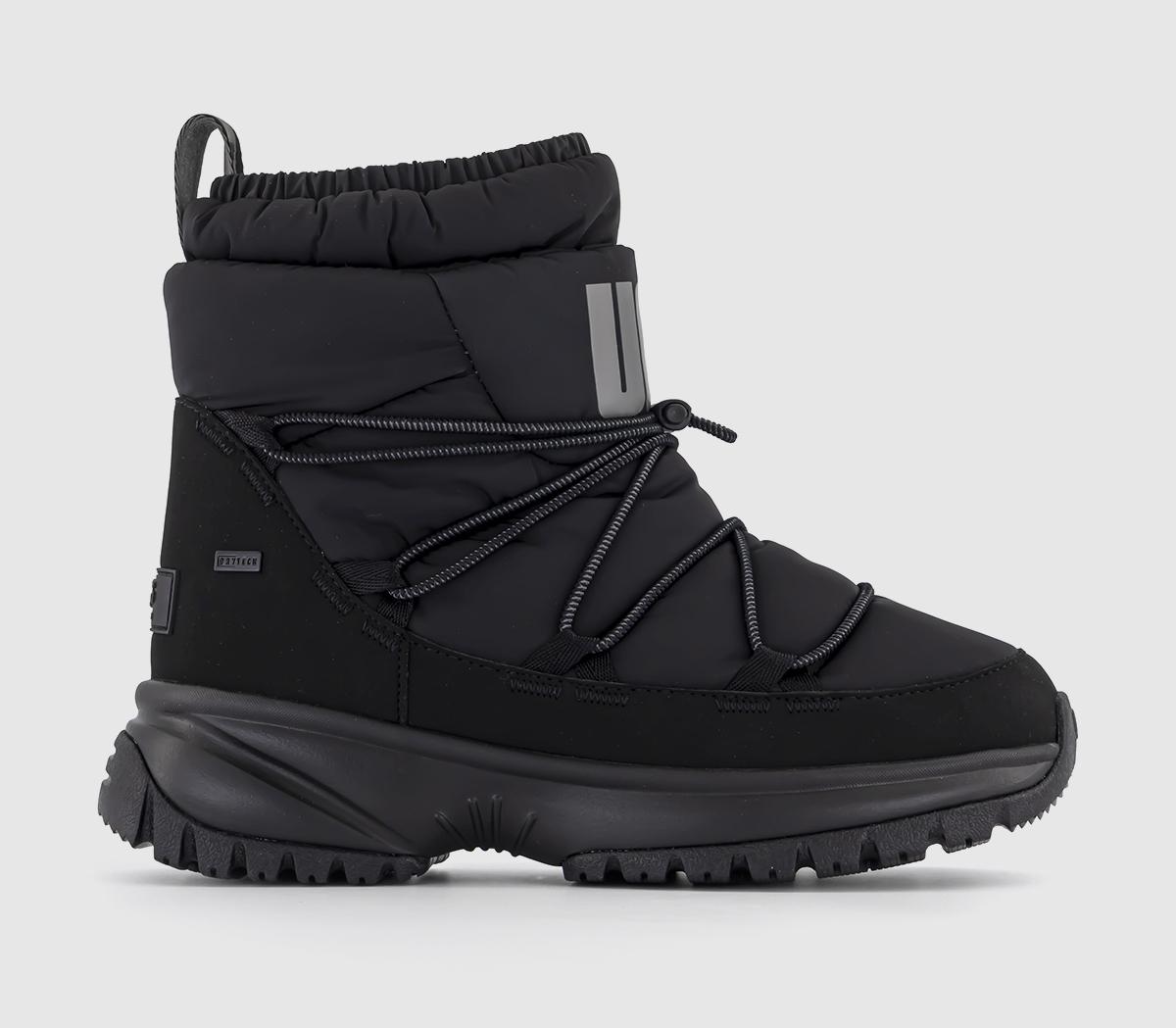 UGG Yose Puffer Mid Boots Black - Women's Ankle Boots
