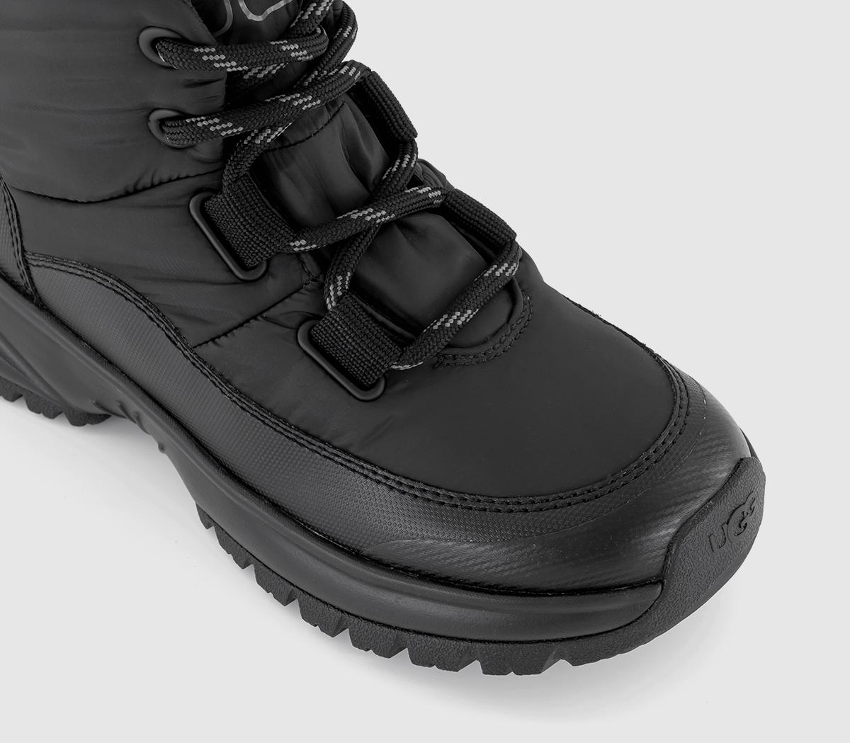 UGGYose Puffer Lace Boots Black