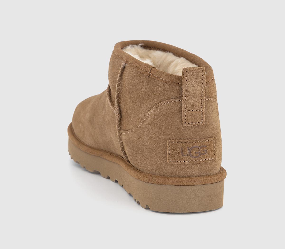 UGG Classic Ultra Mini Bling Boots Chestnut - Women's Ankle Boots