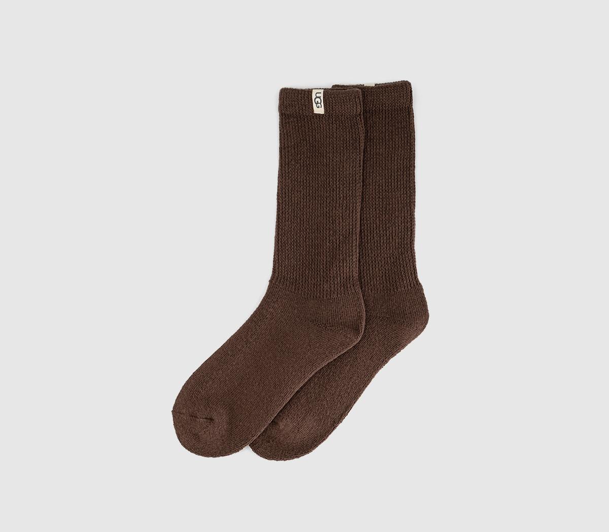 UGGShealy Cozy Crew Socks Burnt Cedar