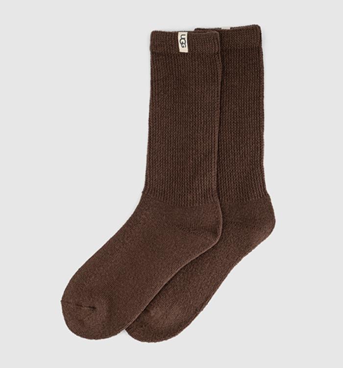 UGG Shealy Cozy Crew Socks Burnt Cedar