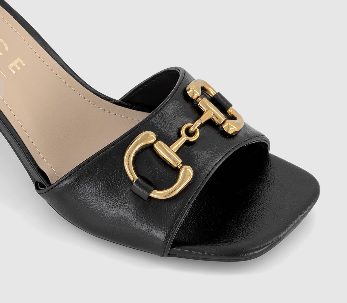 OFFICE Mattea Closed Back Snaffle Two Part Sandals OFFICE Mattea Closed Back Snaffle Two Part Sandals Black