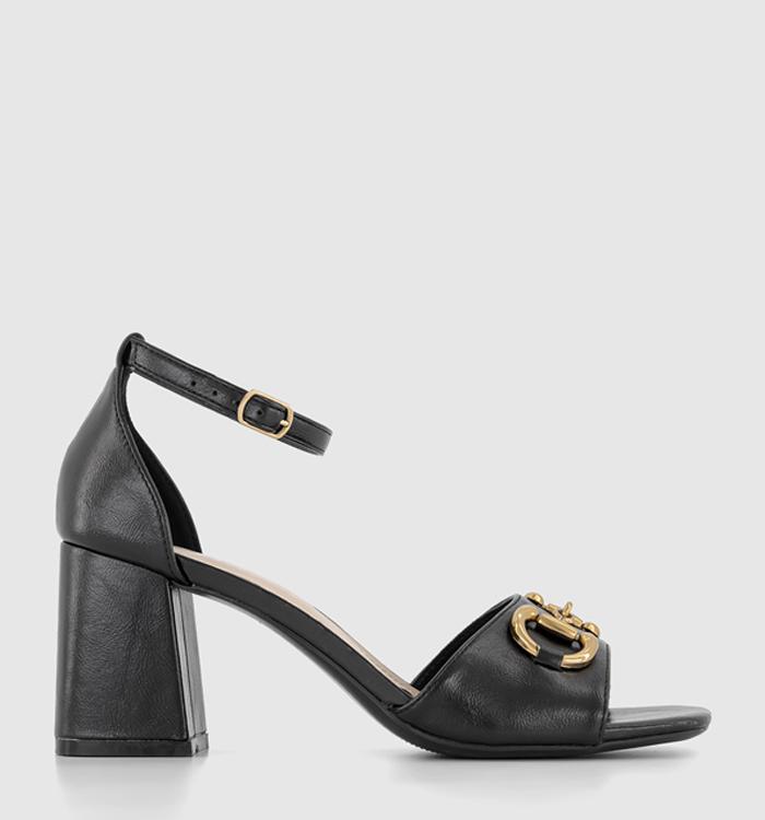 OFFICE Mattea Closed Back Snaffle Two Part Sandals Black