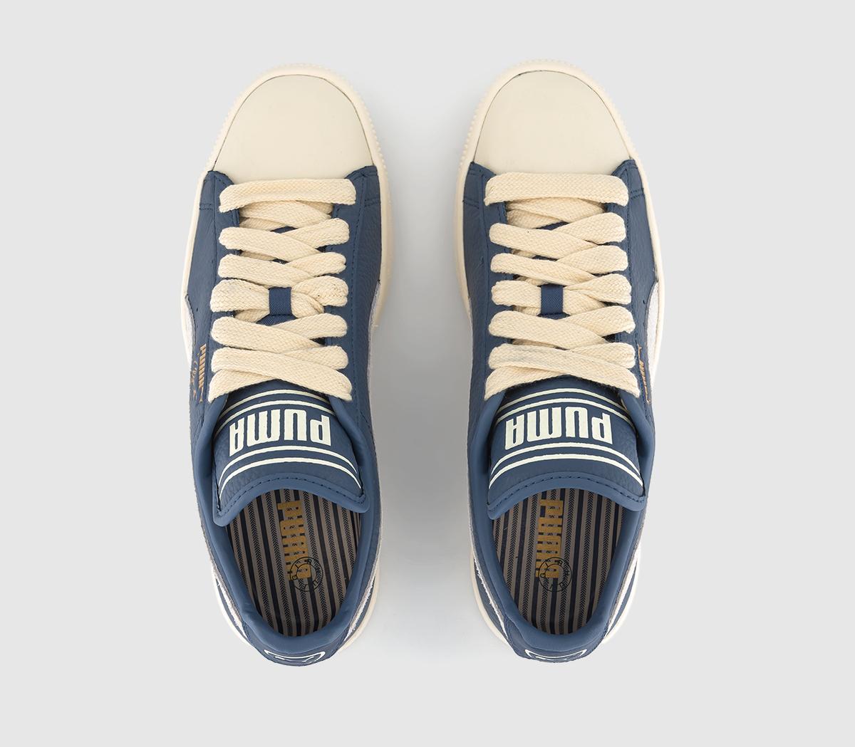 PUMAClyde R3 Rhuigi Trainers Pristine Pristine Inky Blue