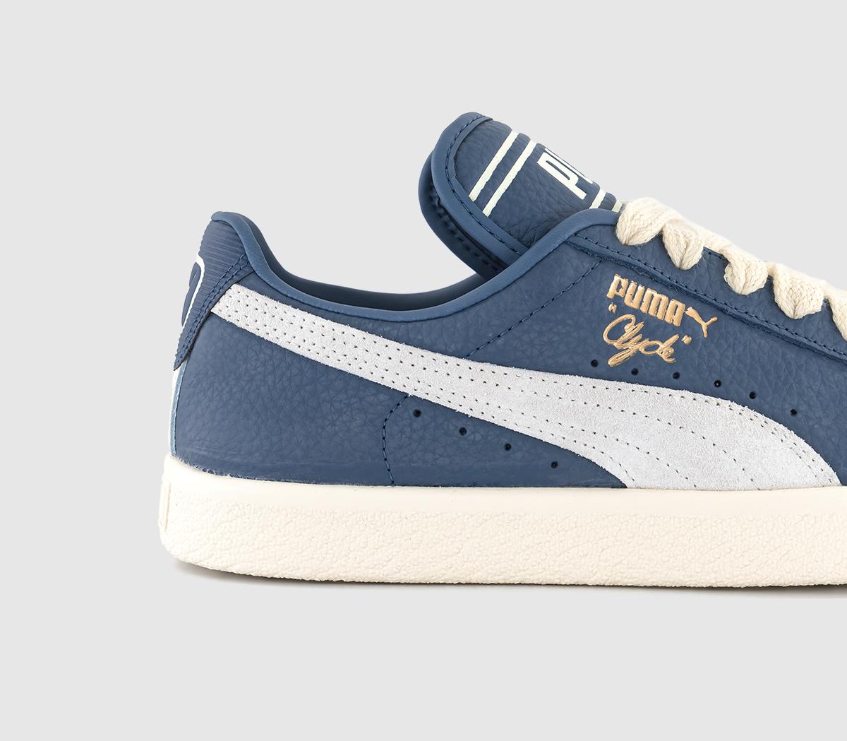 PUMAClyde R3 Rhuigi Trainers Pristine Pristine Inky Blue