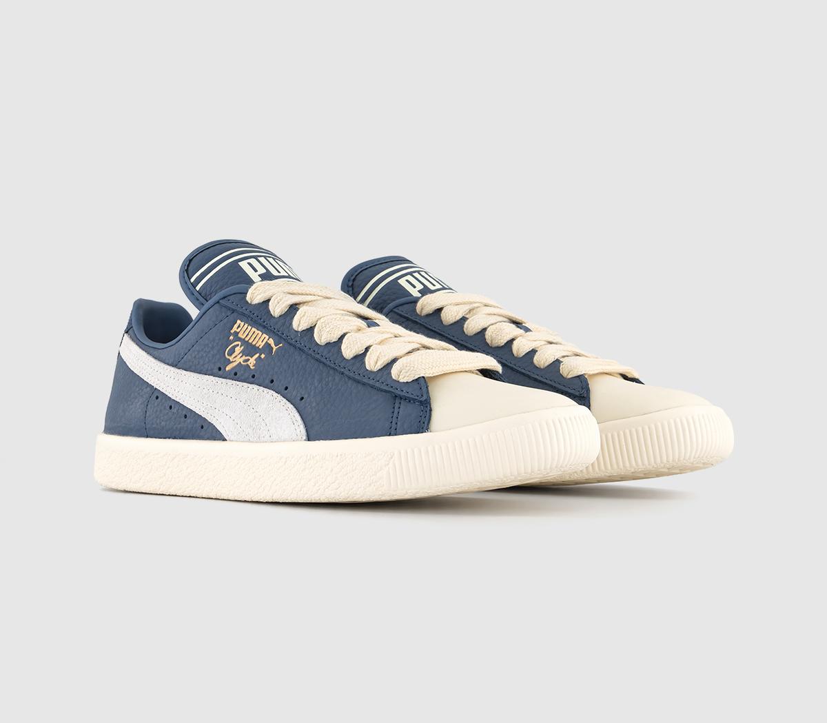 PUMAClyde R3 Rhuigi Trainers Pristine Pristine Inky Blue