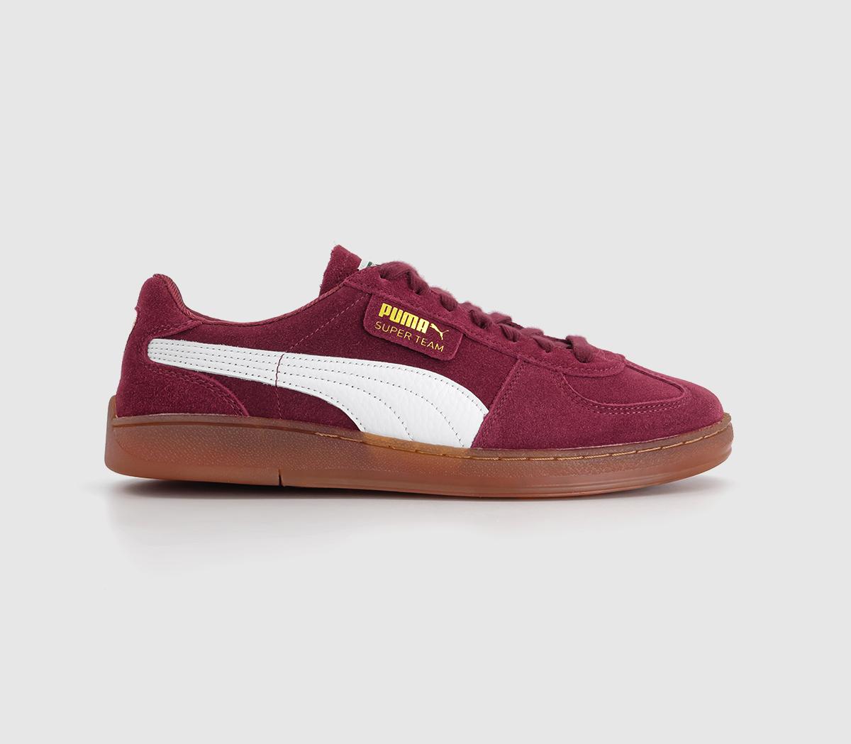 Puma Super Team OG Trainers Burg White Gum In Red, 8