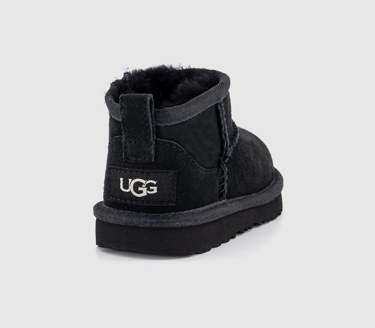 UGG Classic Ultra Mini Toddler Boots Black - Unisex