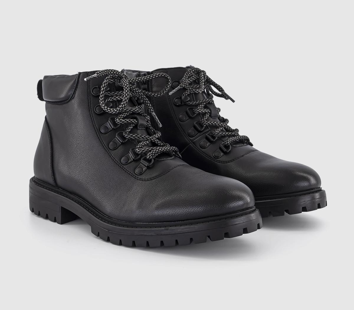 OFFICEBruton Cleated Sole Hiking BootsBlack