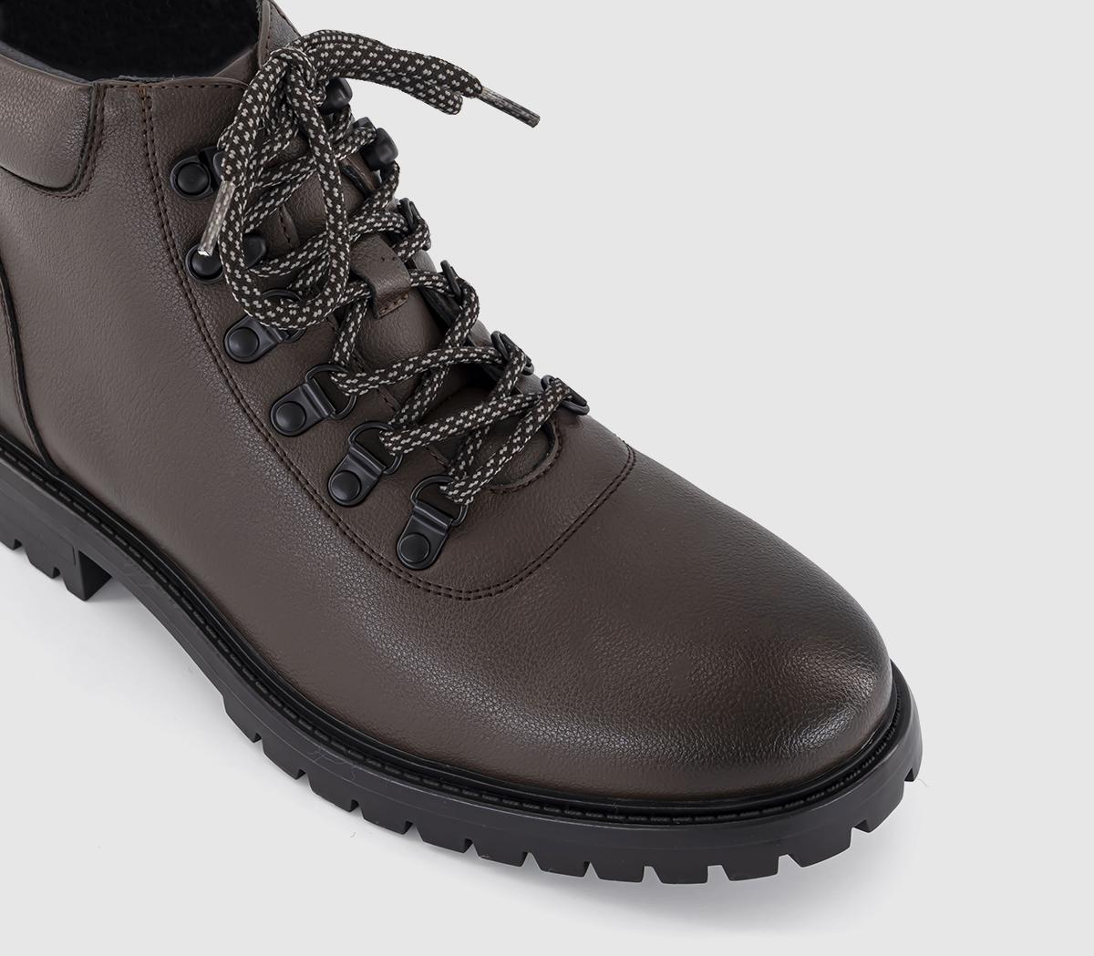 OFFICEBruton Cleated Sole Hiking BootsBrown
