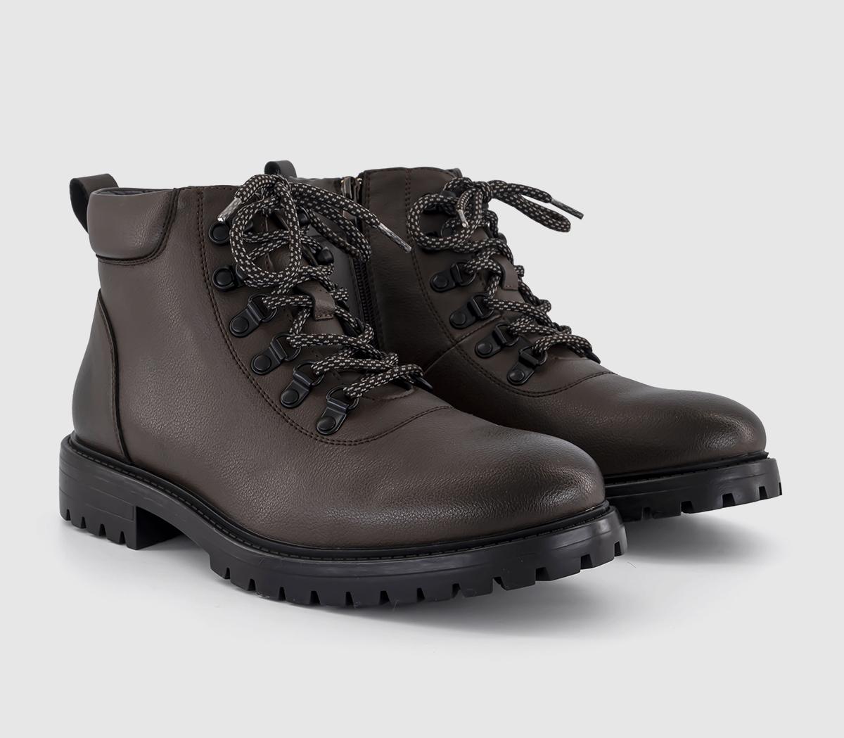 OFFICEBruton Cleated Sole Hiking BootsBrown