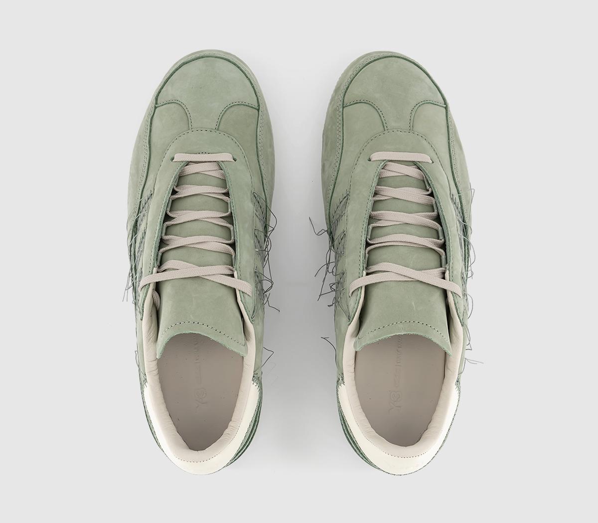 adidas Y-3Y-3 Gazelle Trainers Light Green Off White