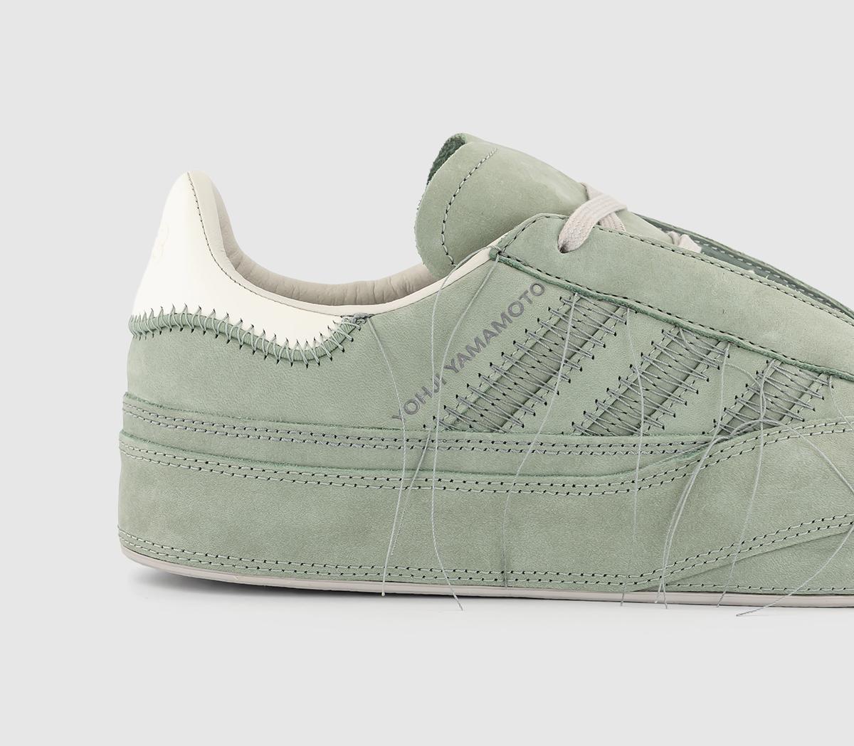 adidas Y-3Y-3 Gazelle Trainers Light Green Off White
