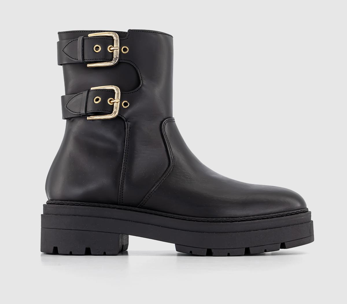 Office black biker boots on sale