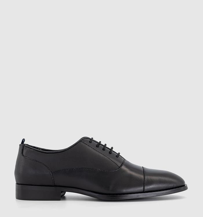 OFFICE Montana Toecap Oxford Shoes Black Leather