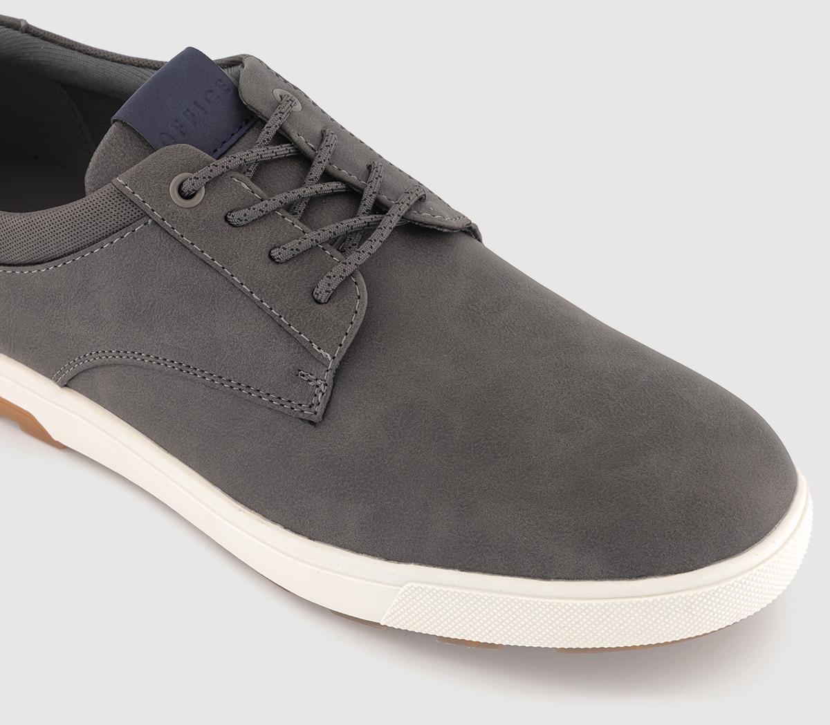 OFFICE Cannock Lace Up Shoes Dark Grey - Men's Casual Shoes
