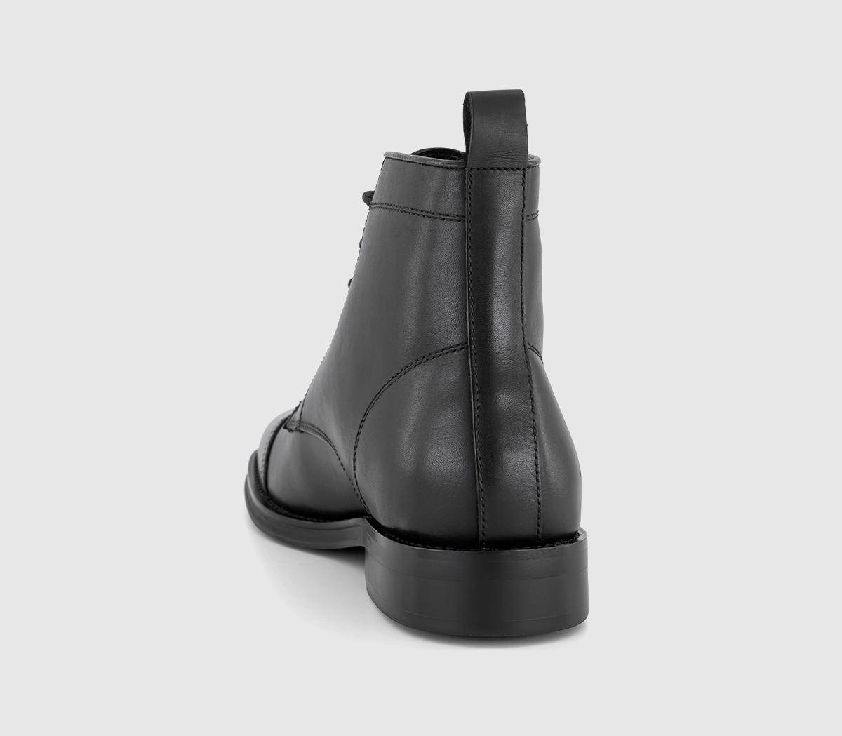 OFFICEBerwick Smart Laceup Toecap BootsBlack Leather