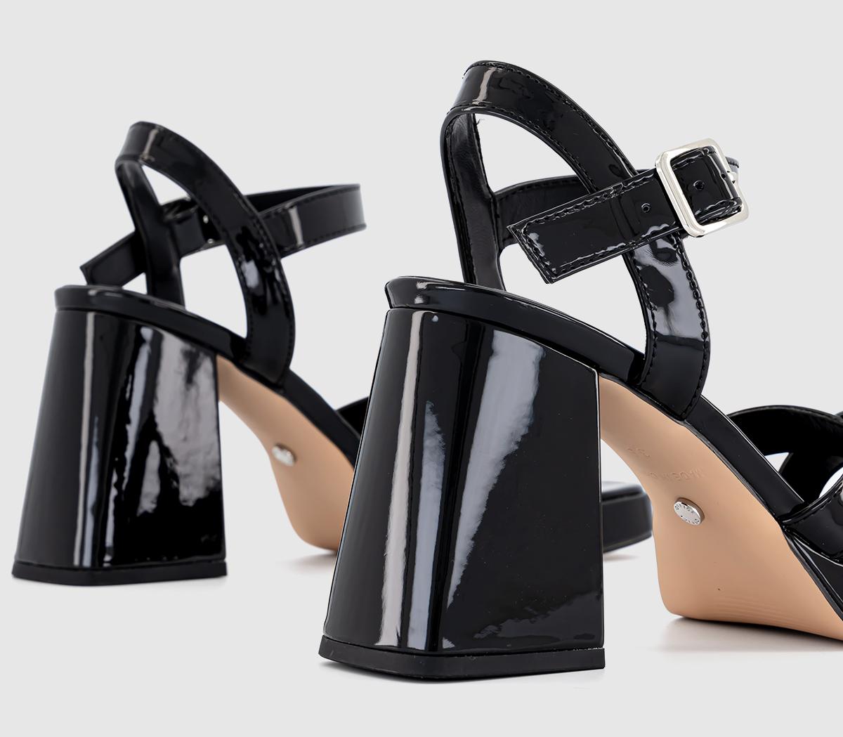 OFFICE Harper Cross Strap Platform Sandals Black - High Heels