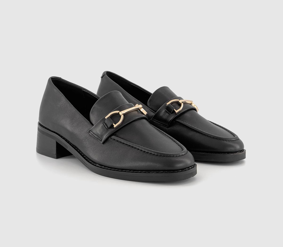 OFFICEFlair Leather Heel LoafersBlack Leather