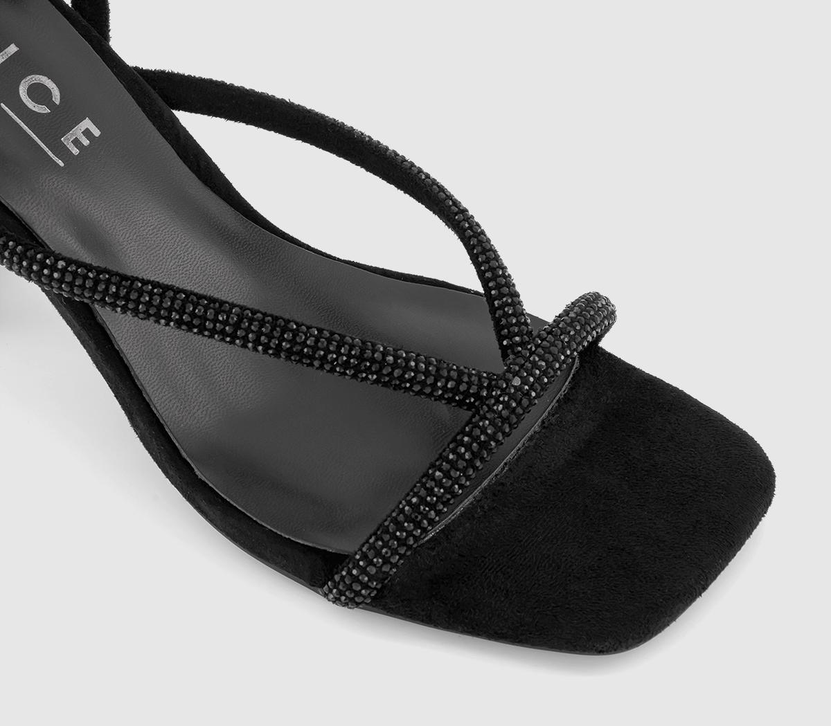 OFFICEHistory Embellished High Heel SandalsBlack Embellished