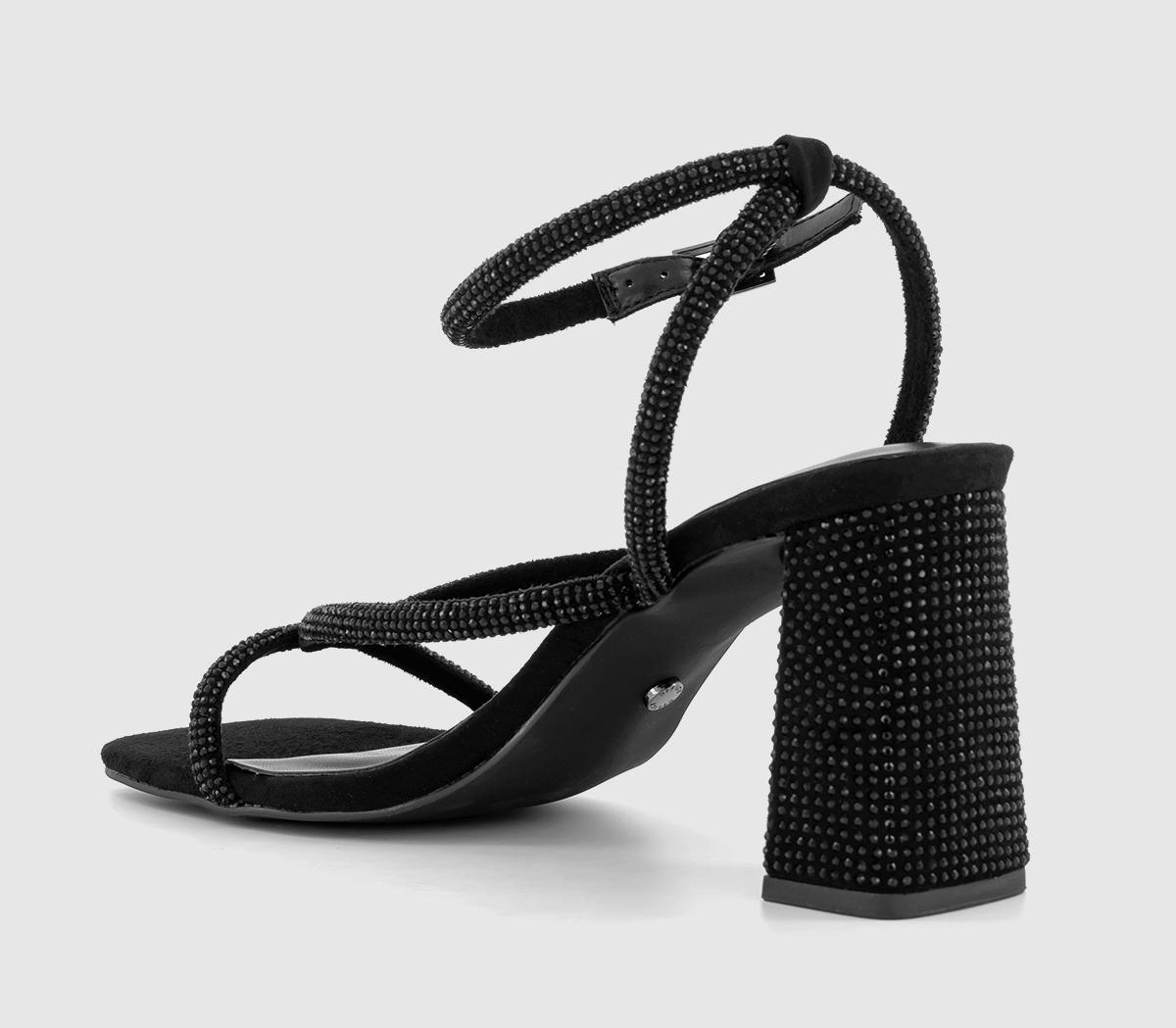 OFFICEHistory Embellished High Heel SandalsBlack Embellished