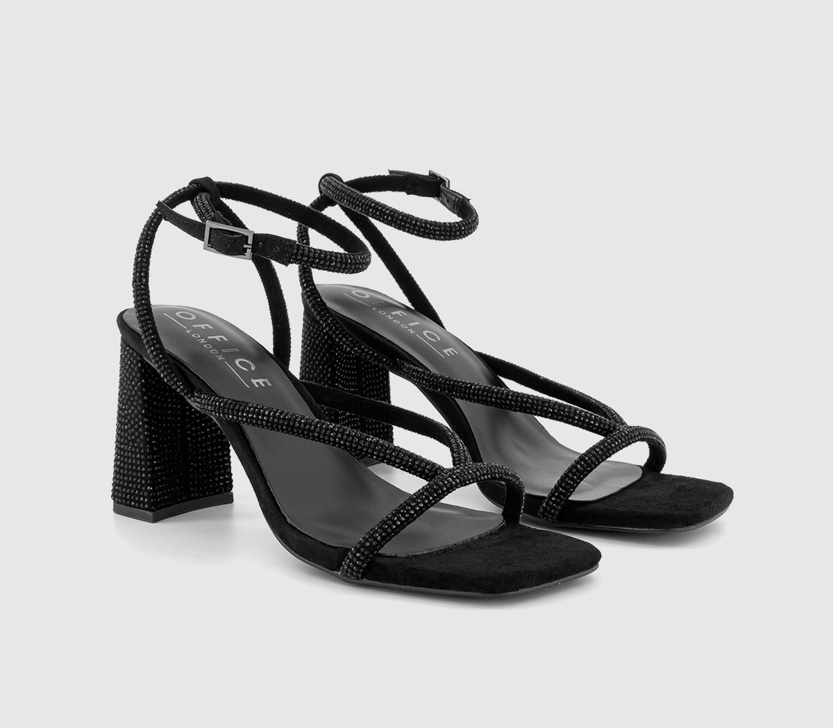 OFFICEHistory Embellished High Heel SandalsBlack Embellished