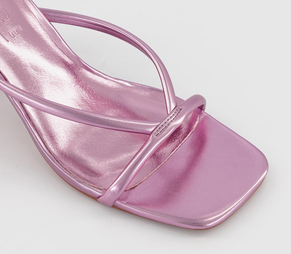 OFFICEHistory - Embellished High Heel SandalsPink Metallic