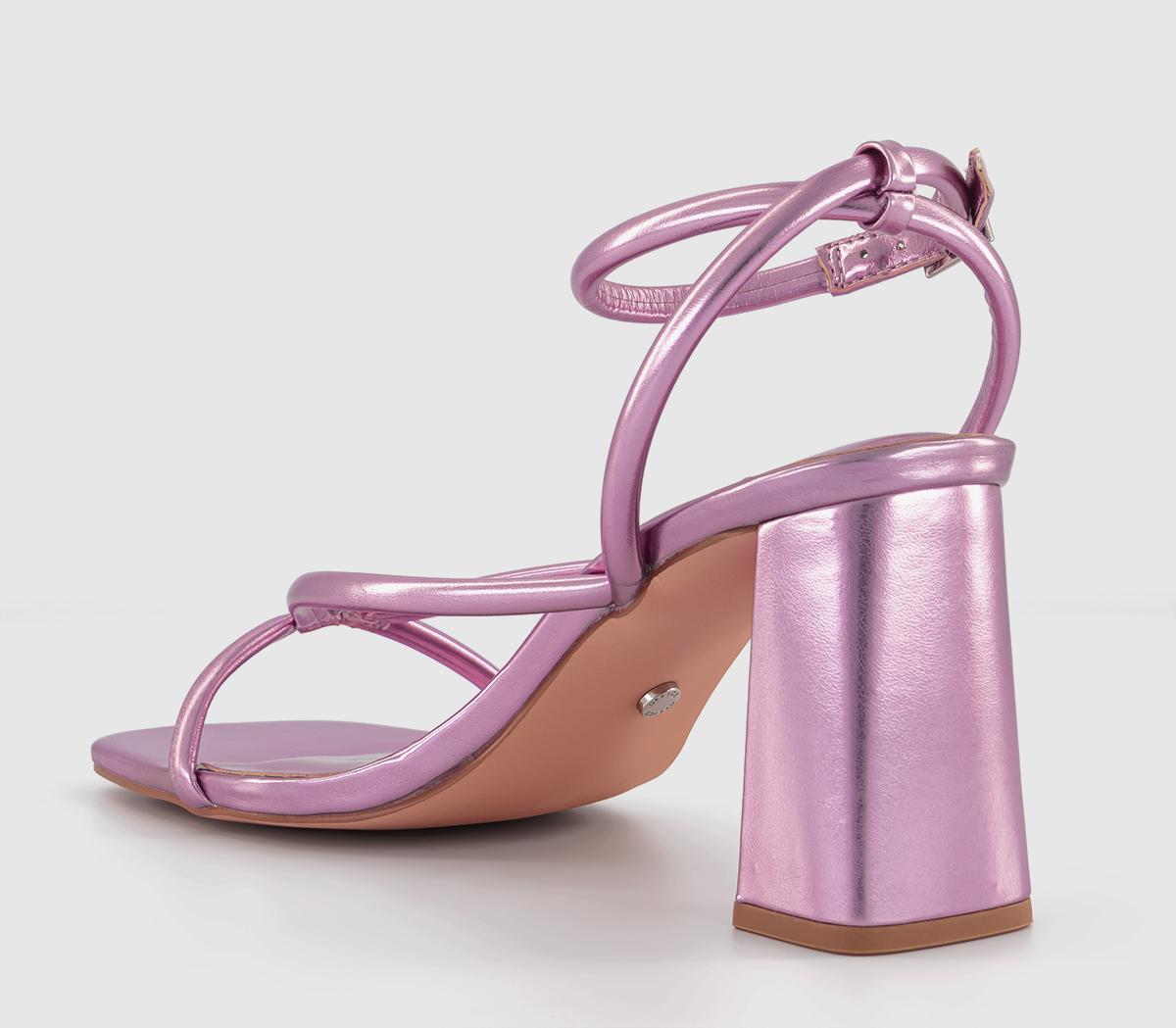 OFFICEHistory - Embellished High Heel SandalsPink Metallic