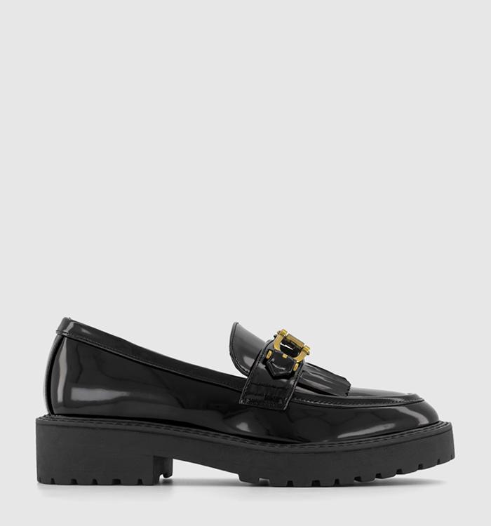 OFFICE Frankly Trim And Fringe Loafers Black