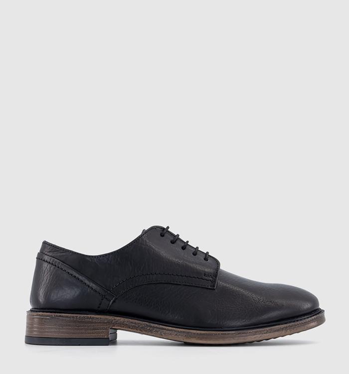 OFFICE Cadeleigh Casual Leather Derby Shoes Black Leather