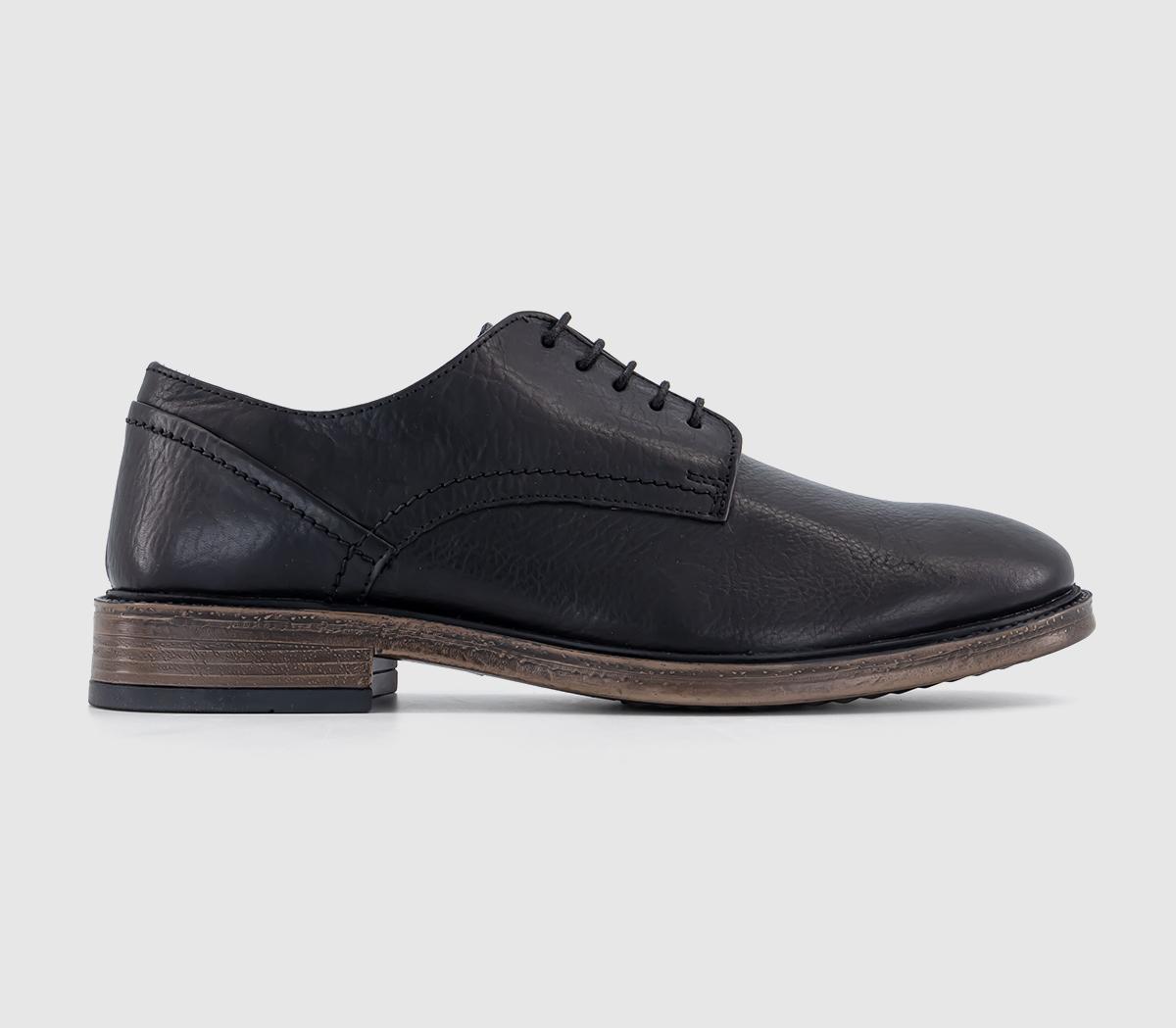Cadeleigh Casual Leather Derby Shoes Black Leather
