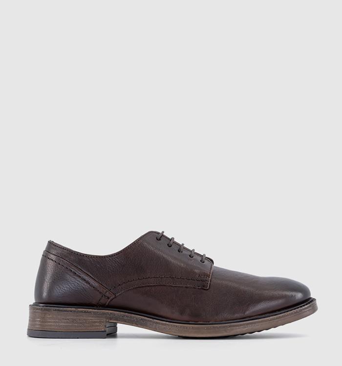 OFFICE Cadeleigh Casual Leather Derby Shoes Brown Leather