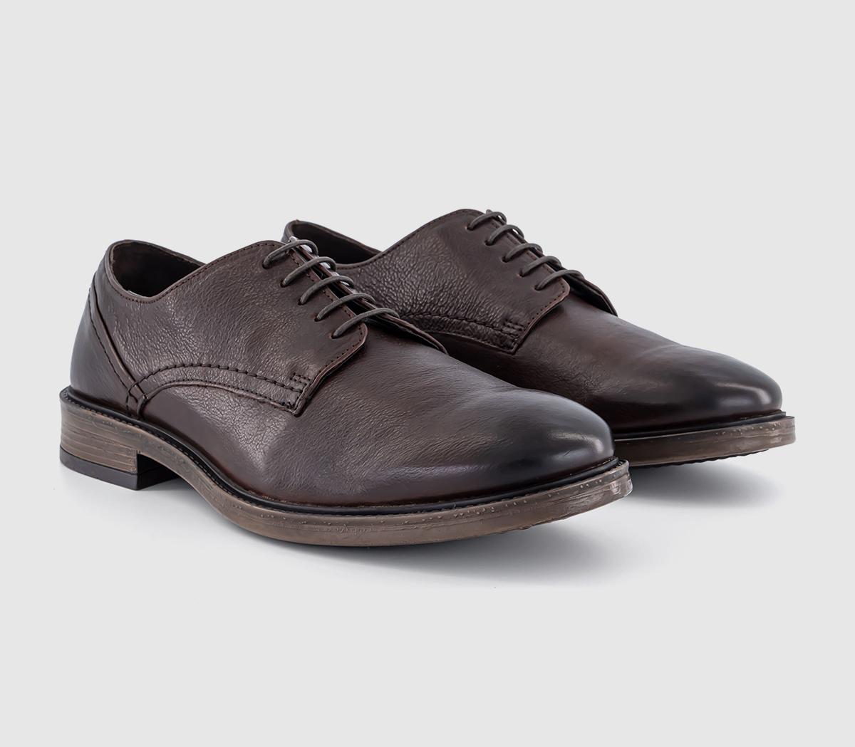 OFFICE Cadeleigh Casual Leather Derby Shoes Brown, 6