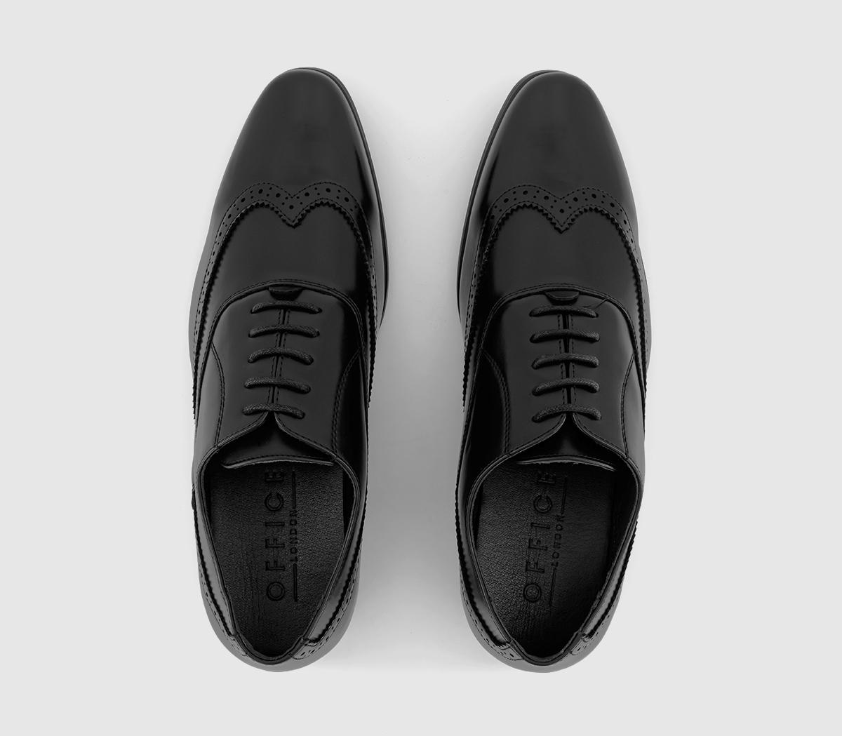 OFFICE Martel Wingtip Oxford Shoes Black - Men’s Smart Shoes