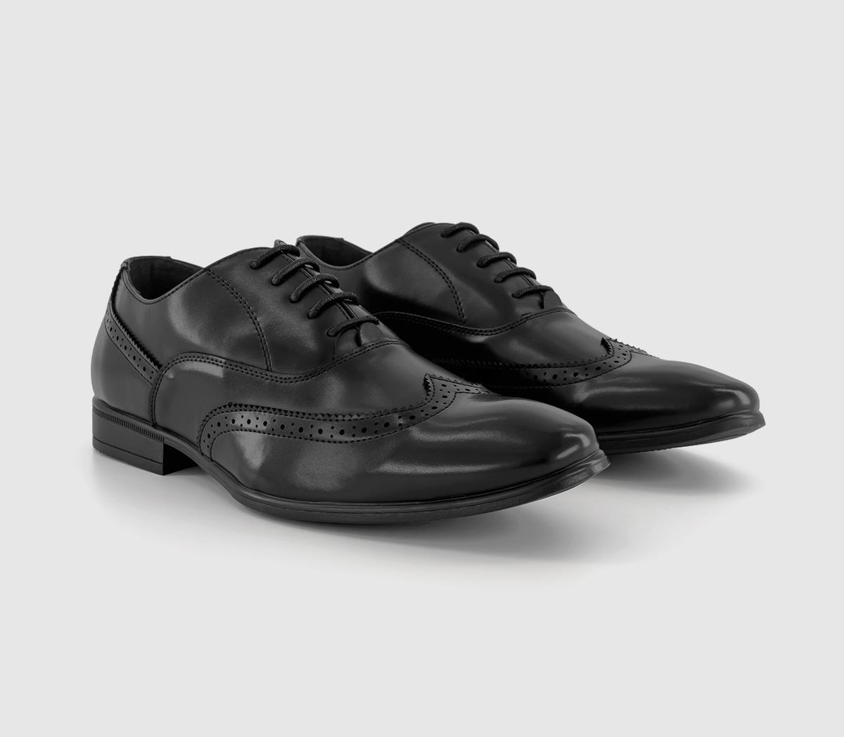 OFFICE Martel Wingtip Oxford Shoes Black - Men’s Smart Shoes