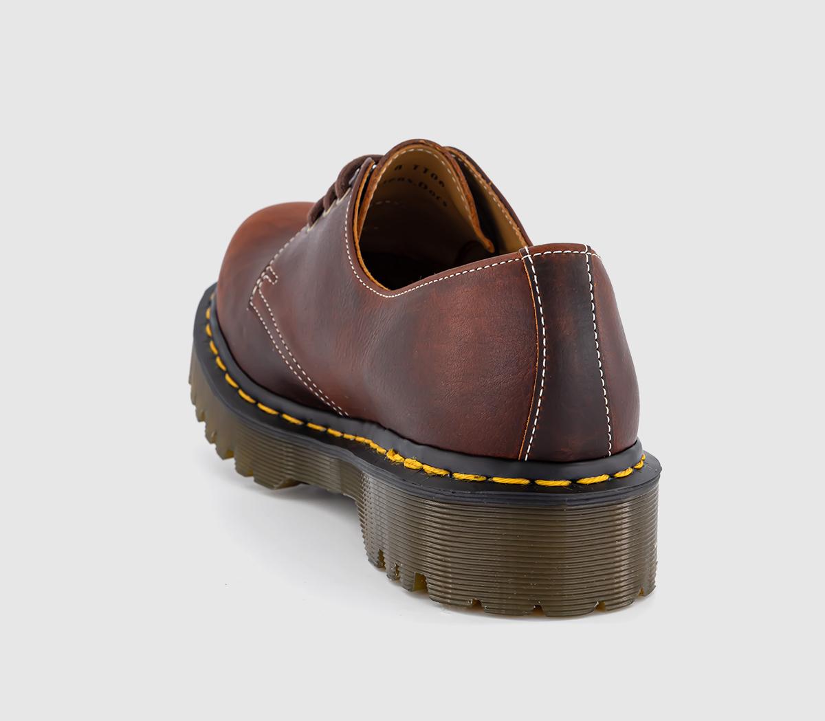 Dr. Martens 1461 3 Eye Bump Toe Shoes Heritage Tan Phoenix
