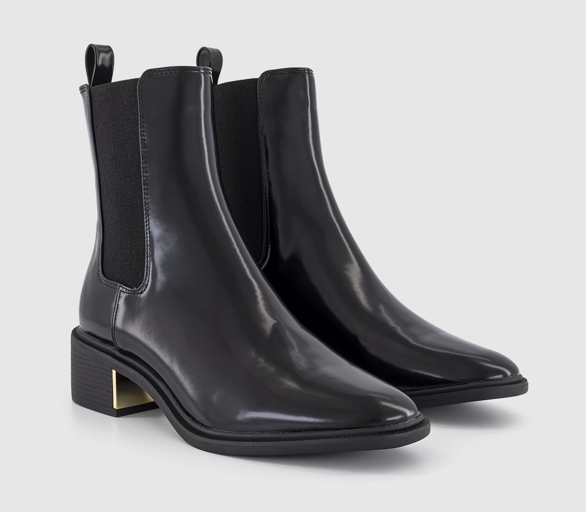 OFFICE Adaline Heel Detail Chelsea Boots Black - Women's Ankle Boots