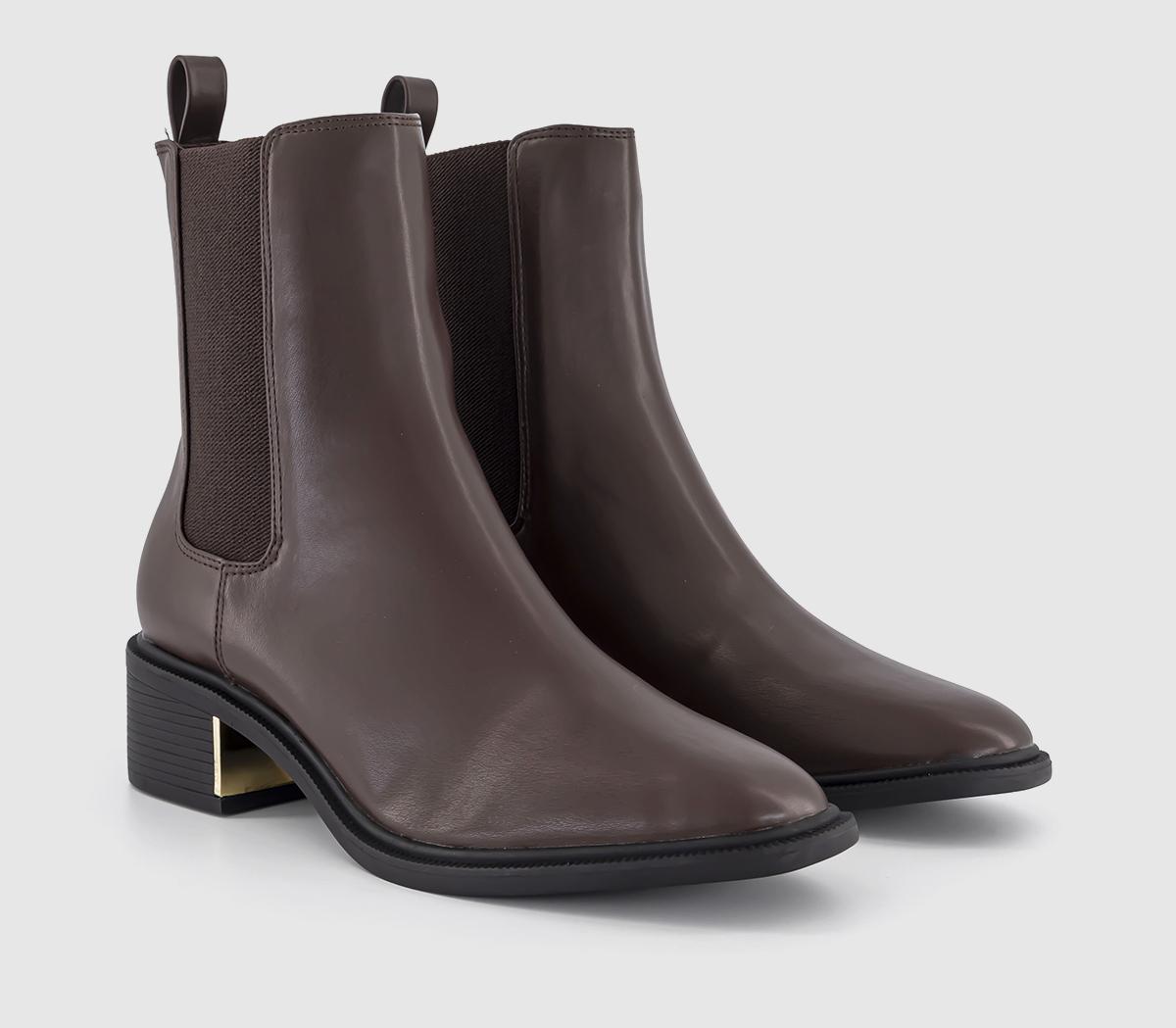 OFFICEAdaline Heel Detail Chelsea BootsBrown